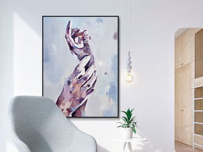 現代創意手指OK手勢繪畫 抽象裝飾畫高清素材與設計服務