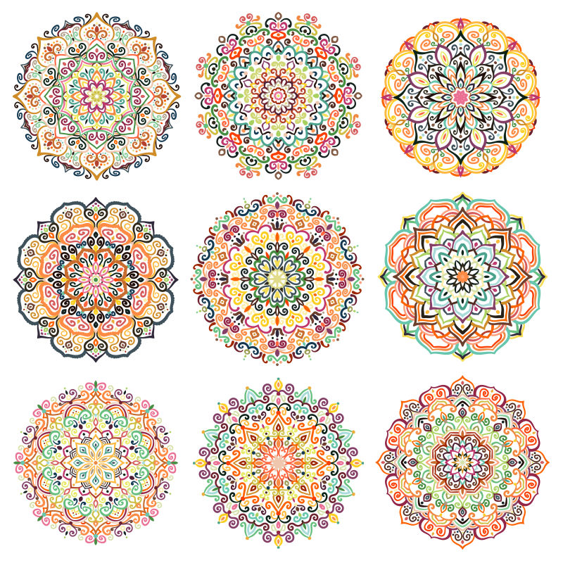 創(chuàng)意無限 探索矢量美麗曼陀羅裝飾設(shè)計的藝術(shù)魅力與商業(yè)應(yīng)用